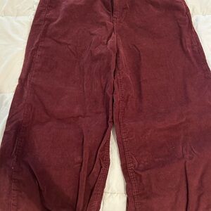 Women's Burgundy Corduroy Pants, Sz 6